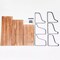 3 Natural Rectangular Wood FLOATING SHELVES Metal Brackets Room Home Decorations